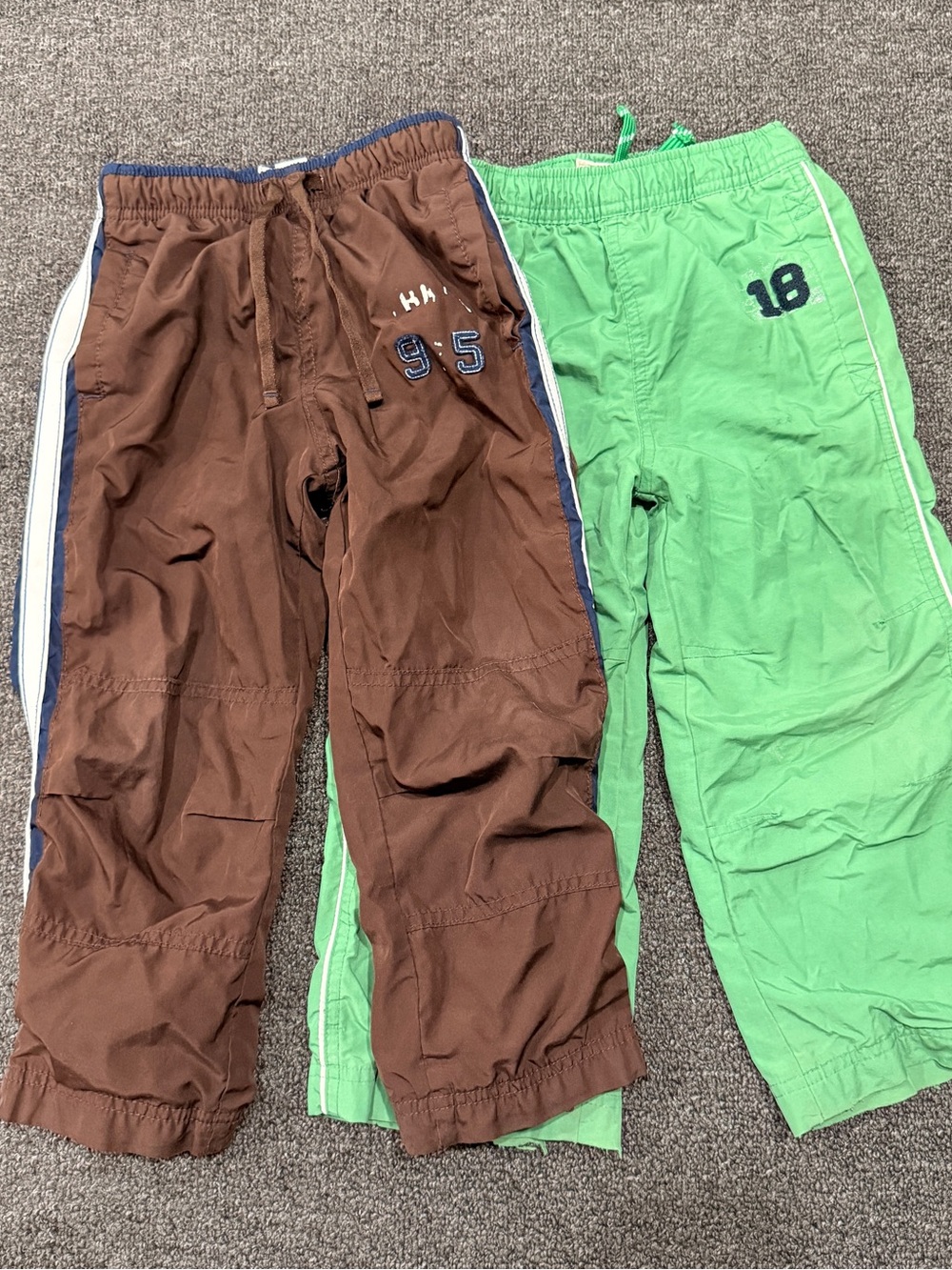 OshKosh B'gosh Brown and Green Athletic Pants Set